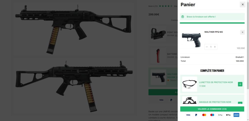 ea product page cart